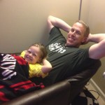 Emma and Daddy just chilling out